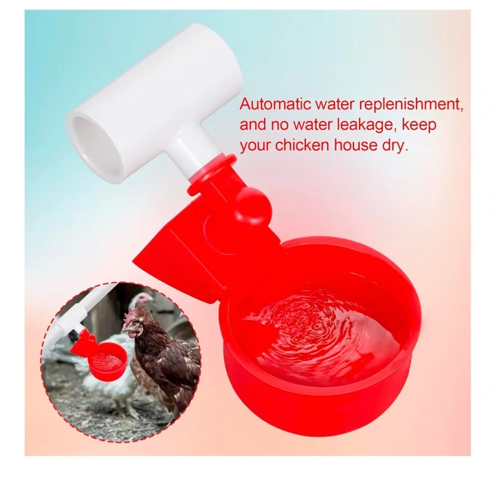 Red Automatic Chicken Waterer Cups-12pck